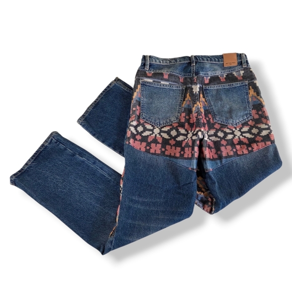 We The Free Free People Rocky Mountain Straight Leg Jeans Western Patchwork 27 - Picture 11 of 16